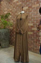 Full Flare Zipper Abaya