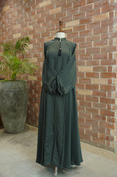 Full Flare Zipper Abaya