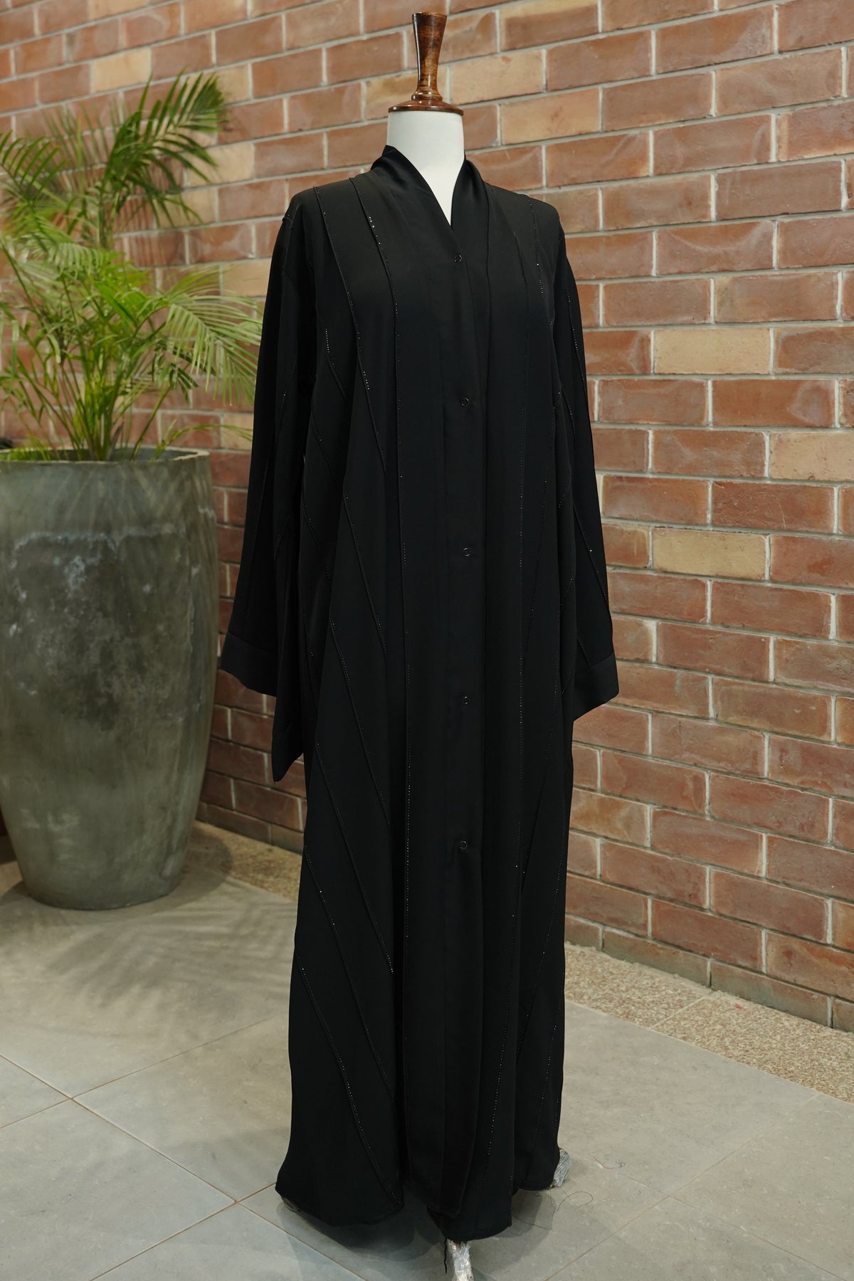 Fancy black Abaya