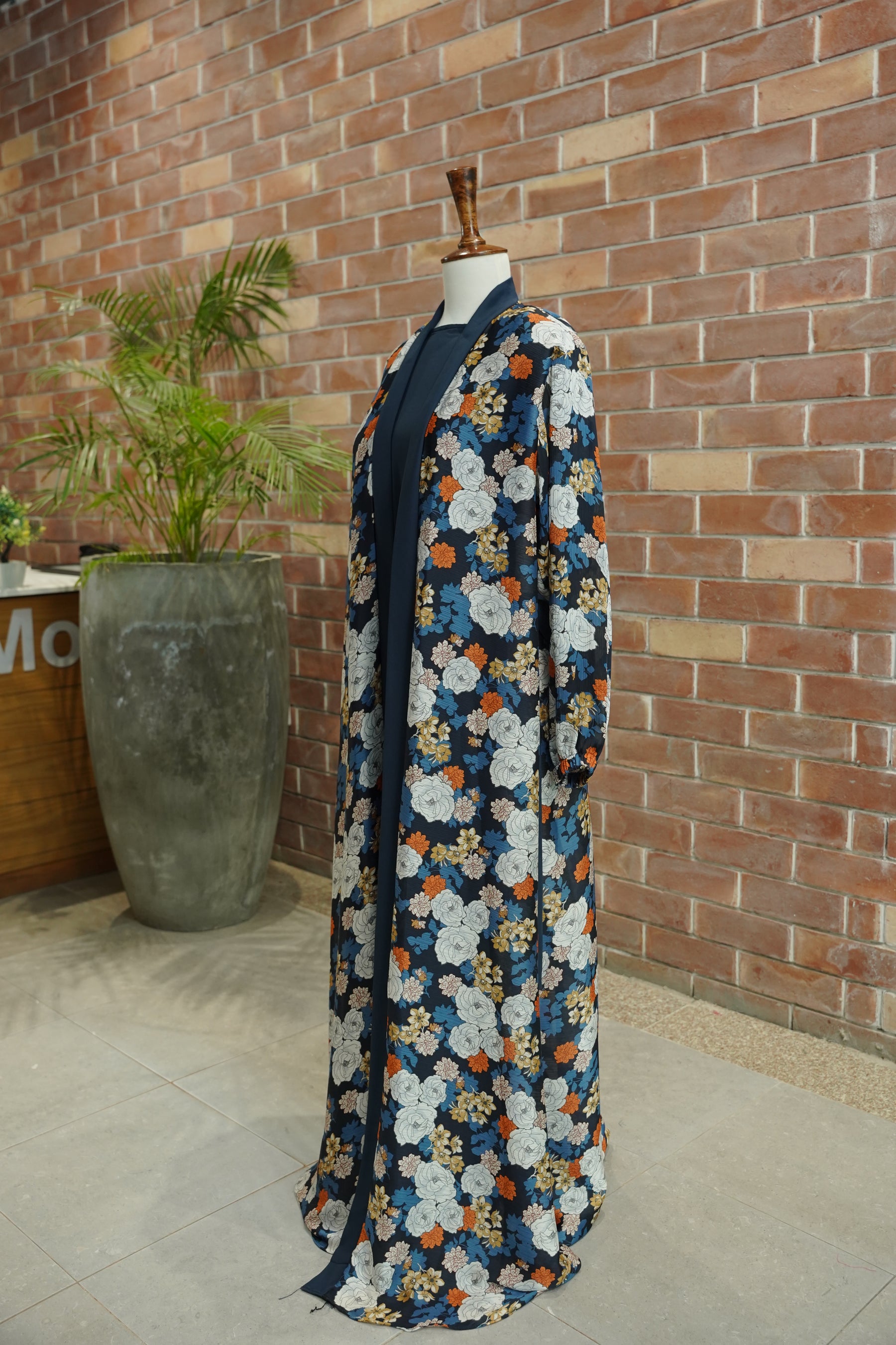 Gown Style Floral Print Abaya