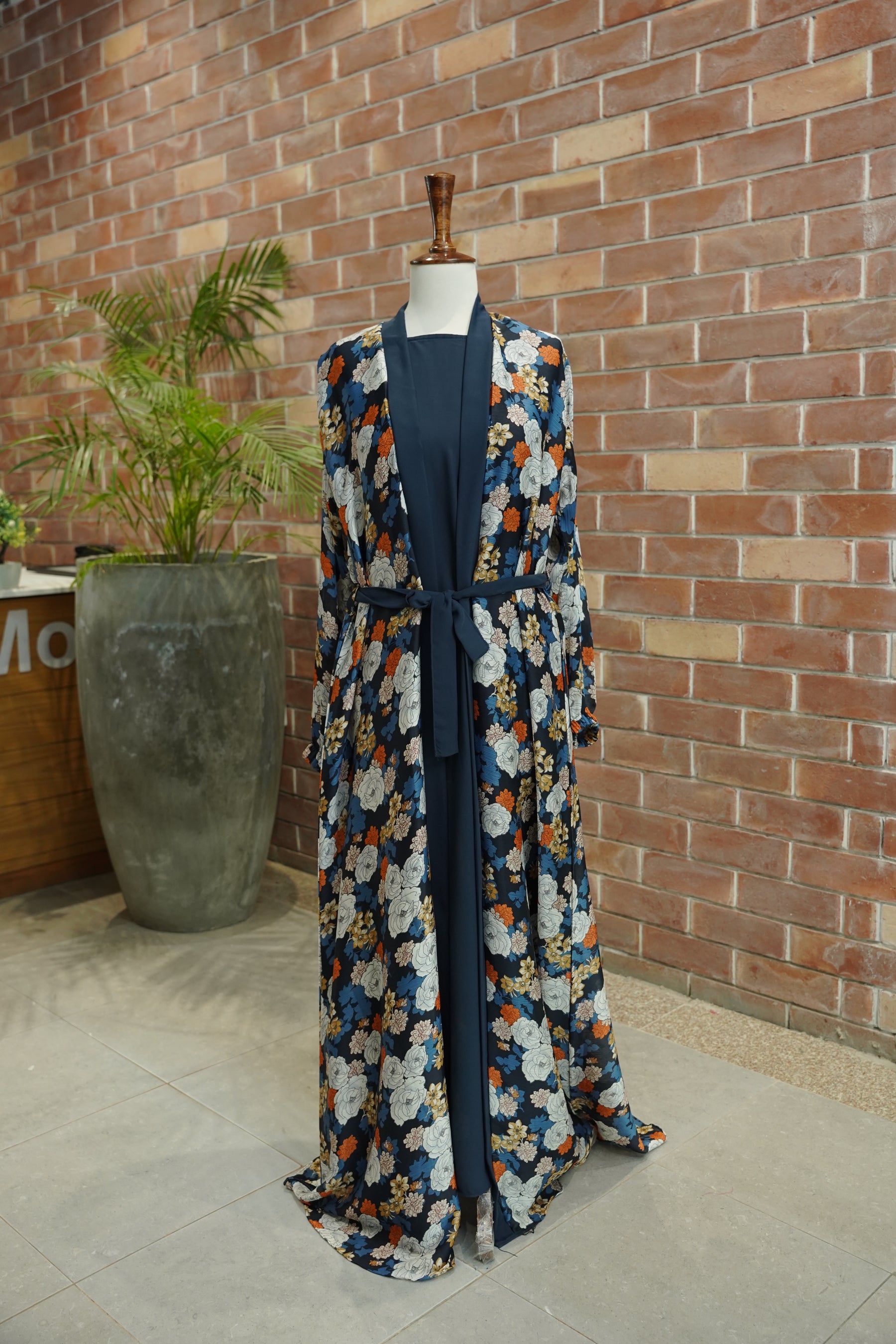 Gown Style Floral Print Abaya