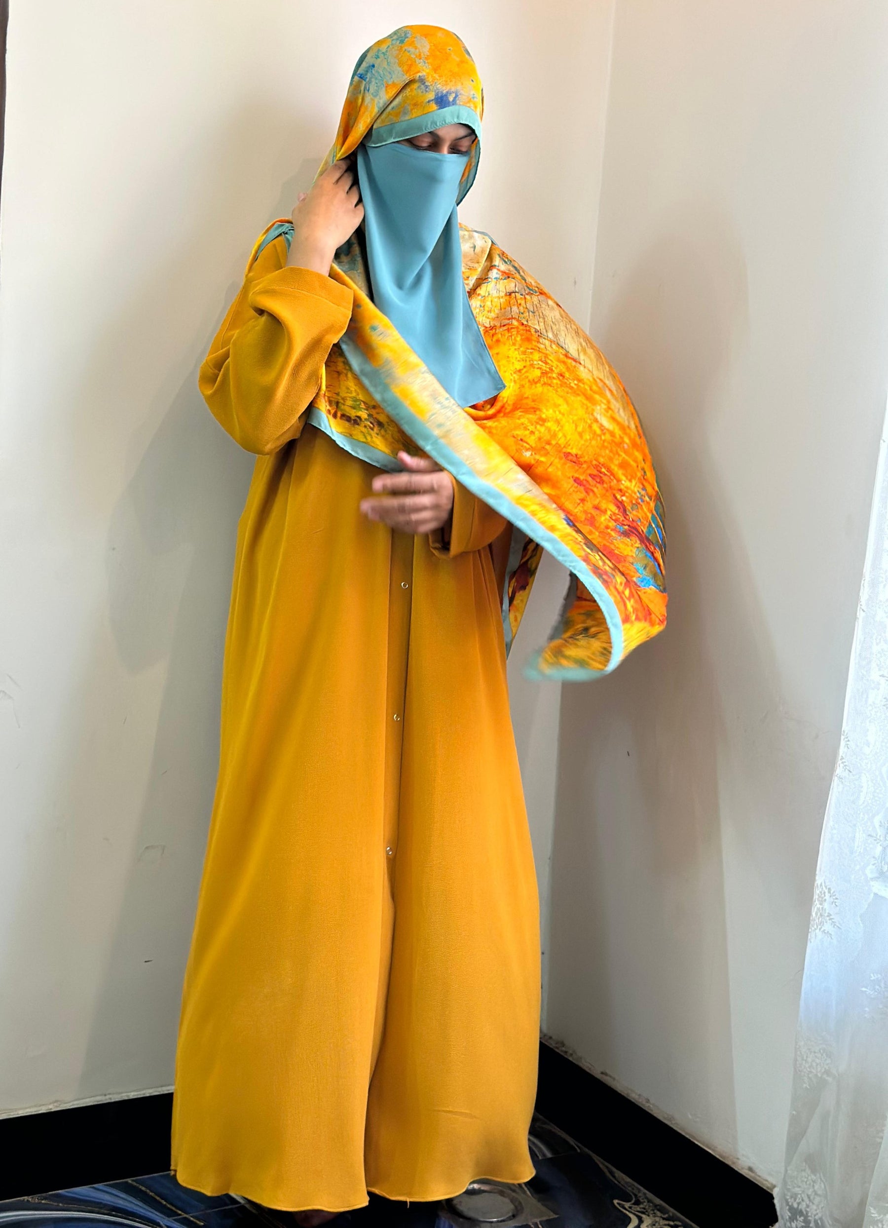 Yellow Silk Hijab (hijab only)